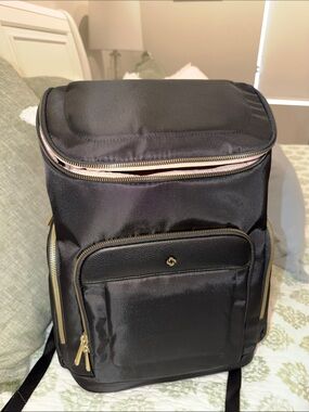 Samsonite Black Backpack with Gold Hardware
